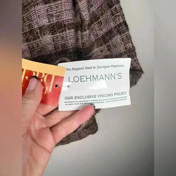 Votre Nom Wool Blend Plaid Tweed Blazer Plum Pink Sparkle Women’s Size 6 - Picture 15 of 15